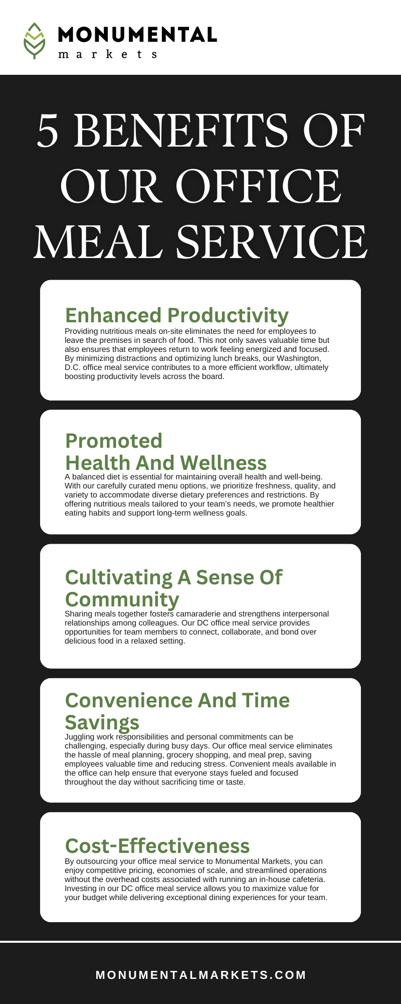 5 Benefits Of Our Office Meal Service